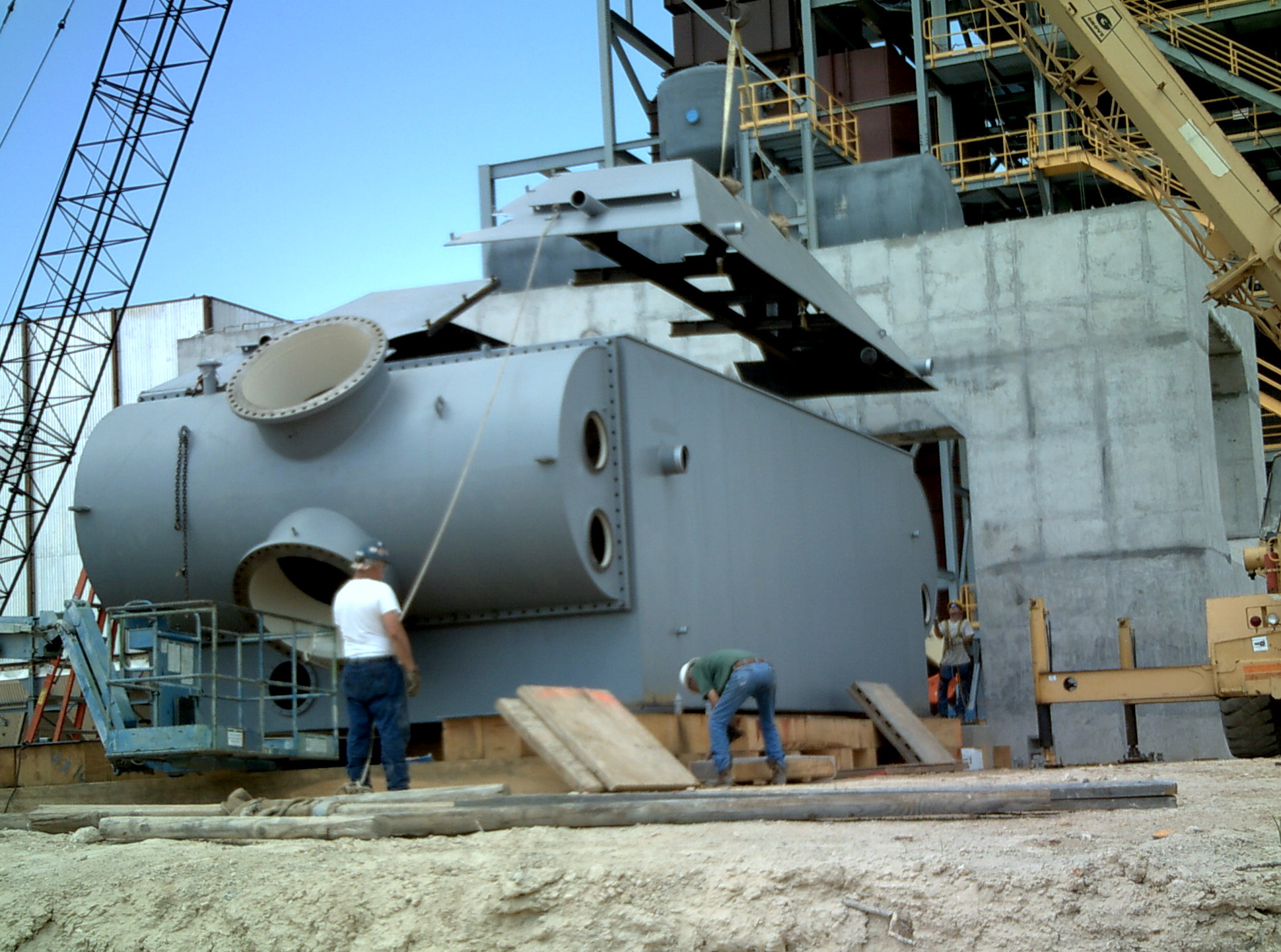 Installation of biomass steam condenser